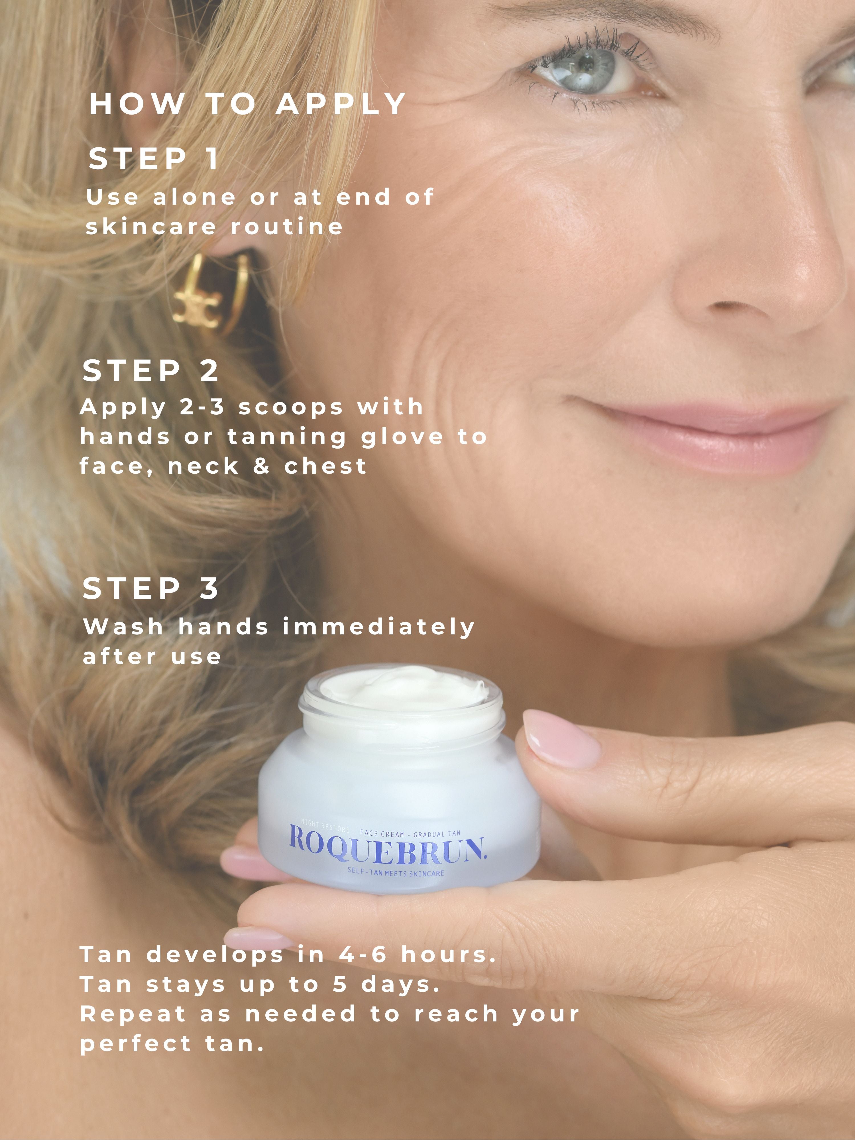 Mini Night restore face cream gradual tan