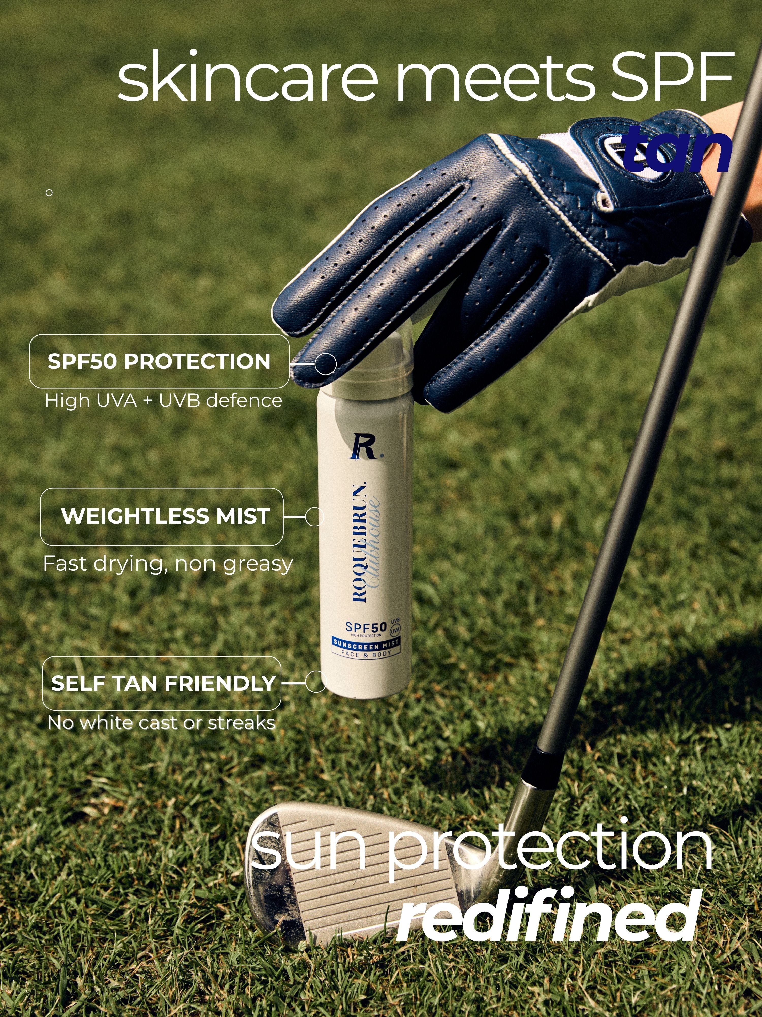 GOLF x ROQUEBRUN. face mist SPF50